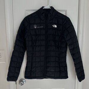 The North Face Women's Quilted Black Puffer Jacket - Zero Point logo embroidered
